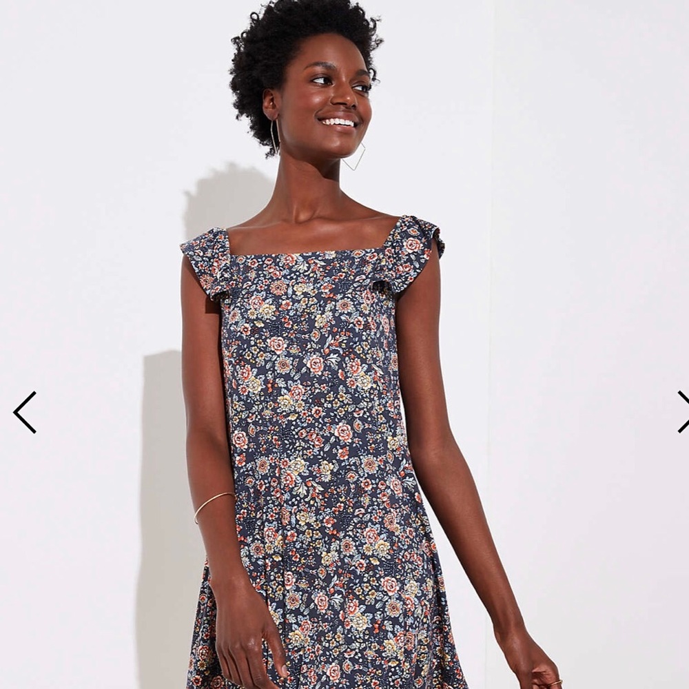 🆕 LOFT ROSE GARDEN FLUTTER SWING DRESS XL